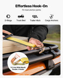 Test Kits: VEVOR Ratchet Straps, 50.8 mm x 9.1 m, Heavy Duty Tie Down Straps with Double J Hook, 4536 kg Break Strength, Carry Bag, Tie Down Ratcheting for Moving, Trailers, Motorcycles, Kayaks, Car Roof, 4 Pack