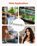 Fountain & Ponds Accessories: VEVOR UV Water Purifier, 12W 1GPM, 220V Versatile Ultraviolet Water Purifier Filter with Stainless Steel Housing, Whole House UV Water Filter with Quartz Sleeve Fit for Shower/Drinking/Cleaning