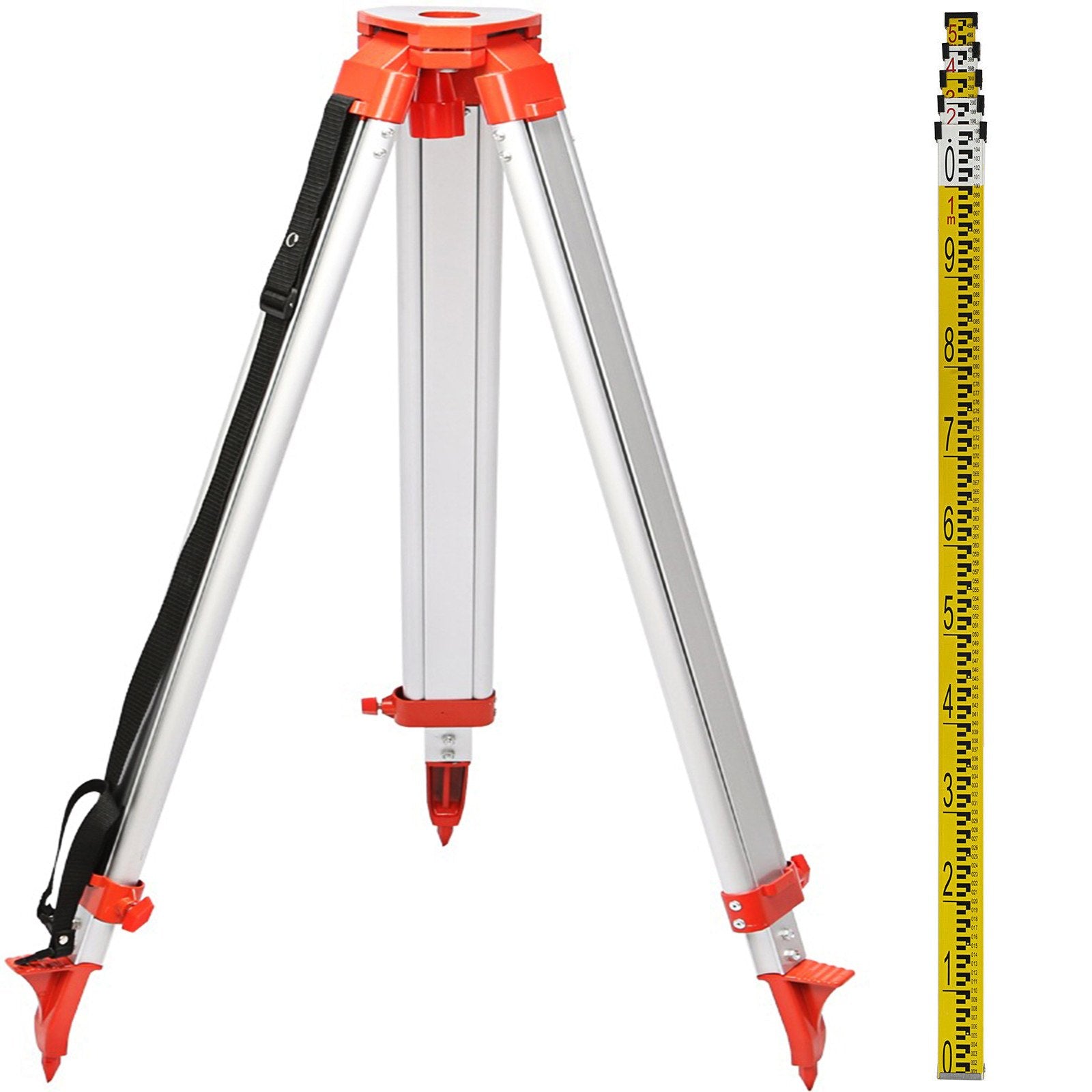 Camera Accessories: Vevor Super Combination 1.65m Aluminum Tripod + 5m Staff For Rotary Laser Leveltop