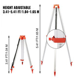 Camera Accessories: Vevor Super Combination 1.65m Aluminum Tripod + 5m Staff For Rotary Laser Leveltop