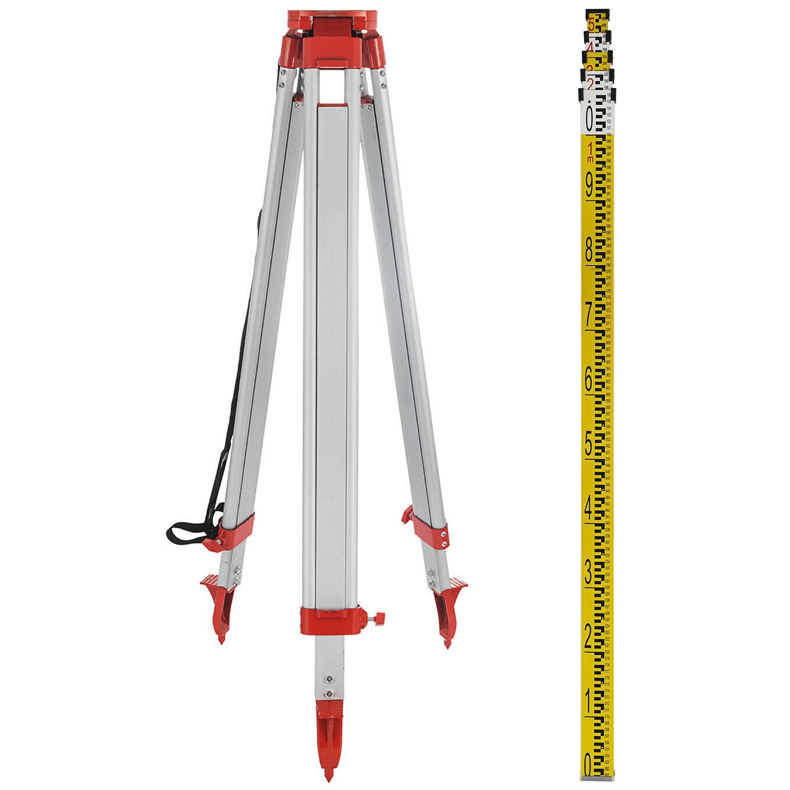 Camera Accessories: Vevor Super Combination 1.65m Aluminum Tripod + 5m Staff For Rotary Laser Leveltop