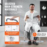 Table & Bar Stools: VEVOR Raised Toilet Seat, 7-Position Height Adjustment 655-805 Mm, 158.7 kg Weight Capacity, with Comfort Padded Aluminum Frame, Universal Toilet Seat Riser, for Elderly, Handicap, Pregnant, Medical