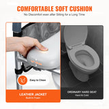 Table & Bar Stools: VEVOR Raised Toilet Seat, 7-Position Height Adjustment 655-805 Mm, 158.7 kg Weight Capacity, with Comfort Padded Aluminum Frame, Universal Toilet Seat Riser, for Elderly, Handicap, Pregnant, Medical
