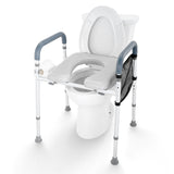 Table & Bar Stools: VEVOR Raised Toilet Seat, 7-Position Height Adjustment 655-805 Mm, 158.7 kg Weight Capacity, with Comfort Padded Aluminum Frame, Universal Toilet Seat Riser, for Elderly, Handicap, Pregnant, Medical