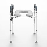 Table & Bar Stools: VEVOR Raised Toilet Seat, 7-Position Height Adjustment 655-805 Mm, 158.7 kg Weight Capacity, with Comfort Padded Aluminum Frame, Universal Toilet Seat Riser, for Elderly, Handicap, Pregnant, Medical