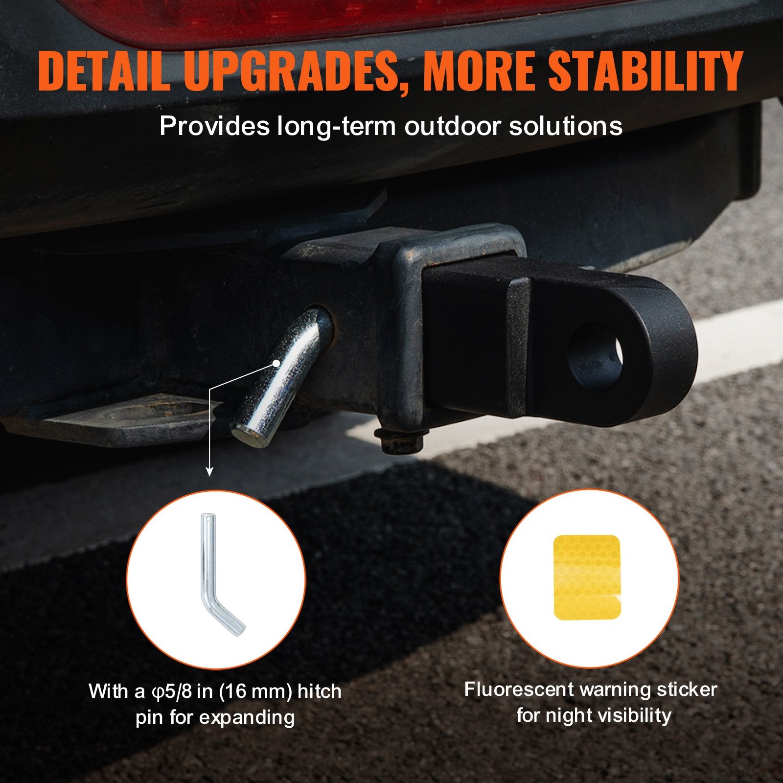 Bicycle Stands & Storage: VEVOR 50mm Trailer Shackle Hitch Receiver Heavy Duty Tow Recovery for Truck Jeep