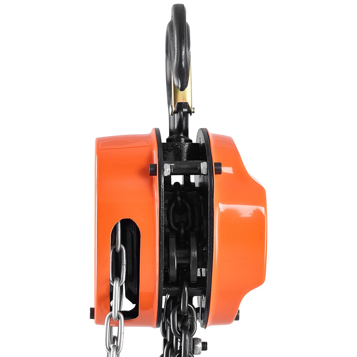 Hand Chain Hoist, 3 Ton Capacity, Manual Chain Block with Upgrade G80 Galvanized Chain, 3 m Lifting Height, Heavy Duty Pulley Hoist for Garage Warehouse Automotive Machinery, Orange