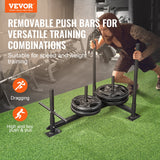 Mobility & Accessibility: VEVOR Weight Training Sled, Pull Push Power Sled with Handle, Fitness Strength Resistance Training, Steel Workout Equipment for Athletic Exercise & Speed Improvement, Fit for 5 cm Weight Plate, Black