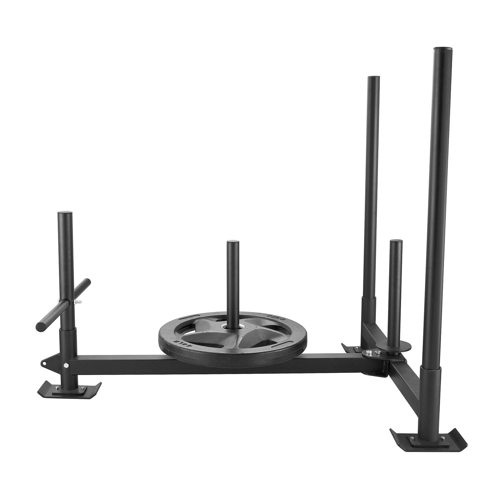 Mobility & Accessibility: VEVOR Weight Training Sled, Pull Push Power Sled with Handle, Fitness Strength Resistance Training, Steel Workout Equipment for Athletic Exercise & Speed Improvement, Fit for 5 cm Weight Plate, Black