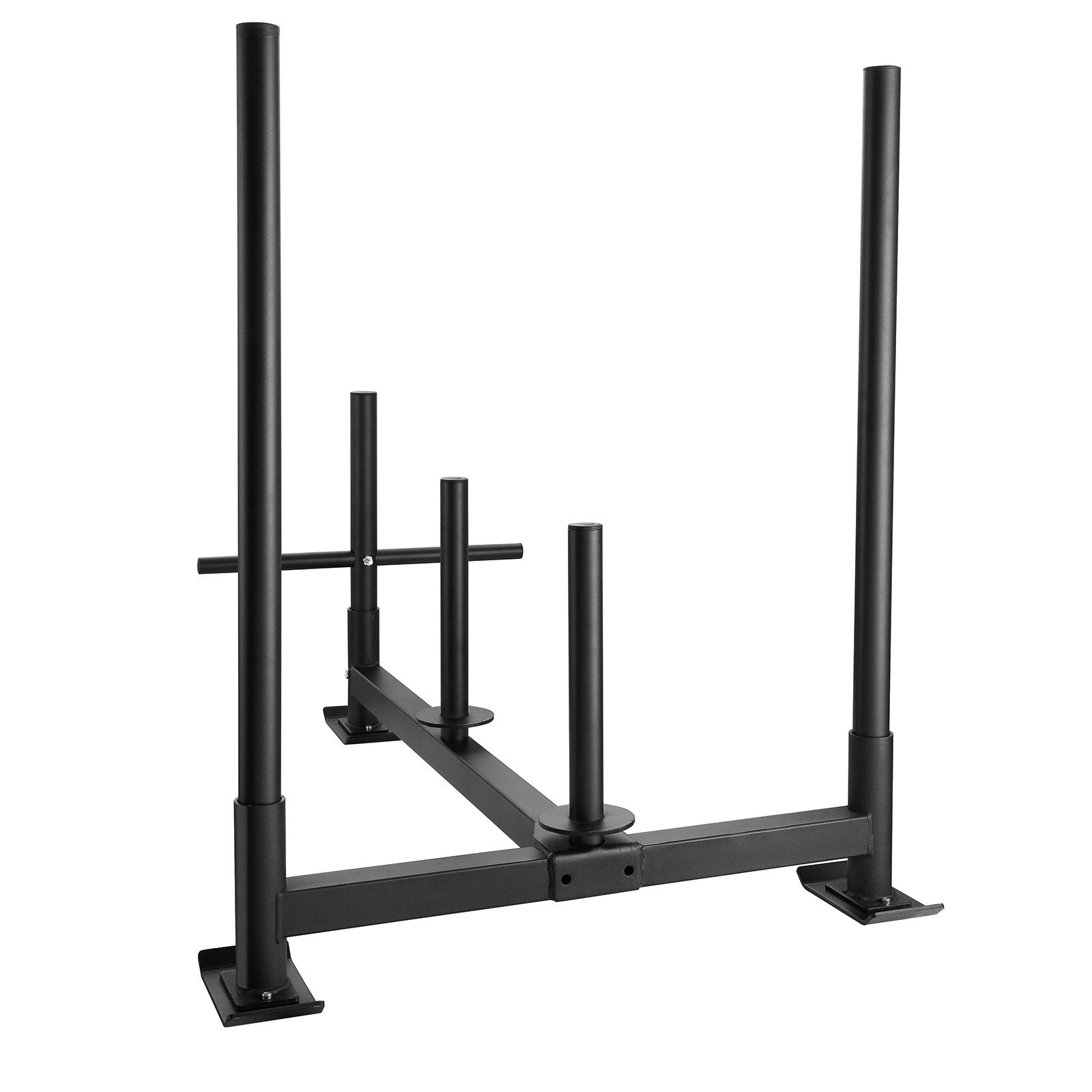 Mobility & Accessibility: VEVOR Weight Training Sled, Pull Push Power Sled with Handle, Fitness Strength Resistance Training, Steel Workout Equipment for Athletic Exercise & Speed Improvement, Fit for 5 cm Weight Plate, Black