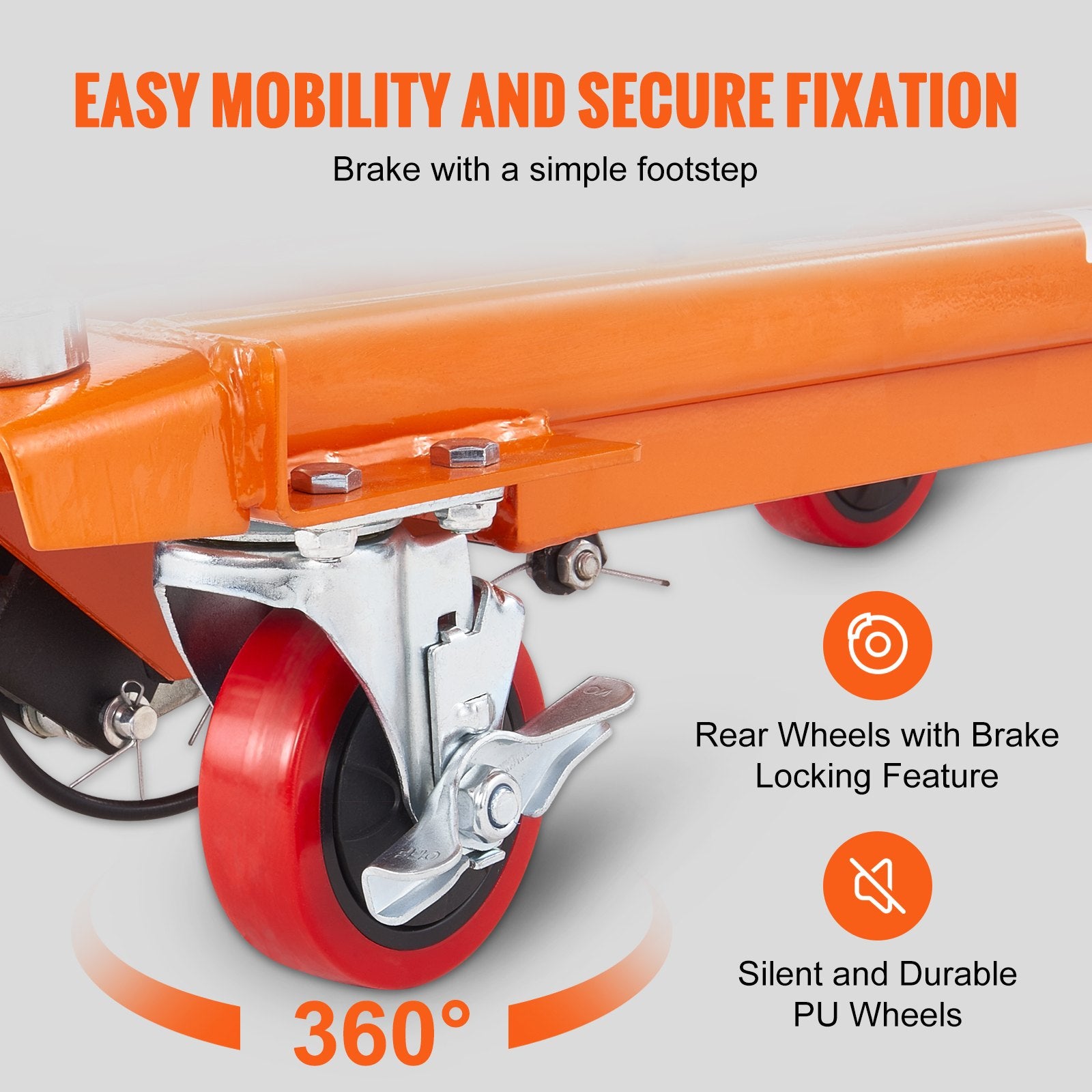 Mobility & Accessibility: VEVOR Hydraulic Lift Table Cart, 330lbs Capacity 50" Lifting Height, Manual Double Scissor Lift Table with 4 Wheels and Non-slip Pad, Hydraulic Scissor Cart for Material Handling and Transportation