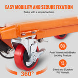 Mobility & Accessibility: VEVOR Hydraulic Lift Table Cart, 330lbs Capacity 50" Lifting Height, Manual Double Scissor Lift Table with 4 Wheels and Non-slip Pad, Hydraulic Scissor Cart for Material Handling and Transportation