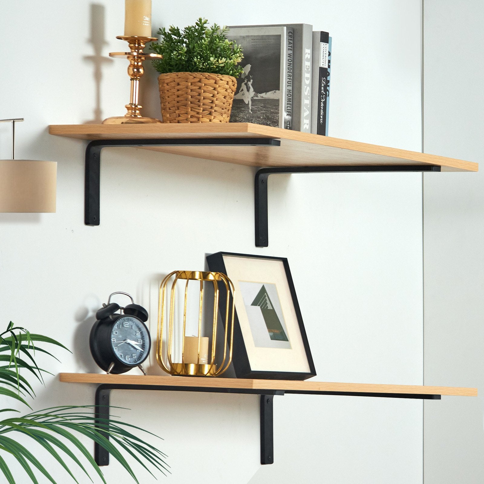 Shower Accessories: VEVOR Shelf Bracket, Heavy Duty Floating Shelf Brackets 25.6 x 15.5 cm, 4 Pcs Brackets for Shelves, 5mm Thick Matte Black L Shelf Bracket,Steel Shelving Brackets with 72.6 kg Load Capacity
