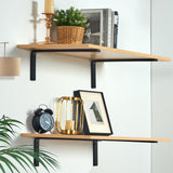 Shower Accessories: VEVOR Shelf Bracket, Heavy Duty Floating Shelf Brackets 25.6 x 15.5 cm, 4 Pcs Brackets for Shelves, 5mm Thick Matte Black L Shelf Bracket,Steel Shelving Brackets with 72.6 kg Load Capacity