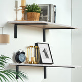 Shower Accessories: VEVOR Shelf Bracket, 41 x 15.5 cm 4 Pcs, Heavy Duty Floating Shelf Brackets, Brackets for Shelves, 10mm Thick Matte Black L Shelf Bracket,Steel Shelving Brackets with 72.6 kg Load Capacity
