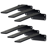 Shower Accessories: VEVOR Shelf Bracket, 21cmL x 10cmW x 4.5cmH 6 Pcs, Heavy Duty Floating Shelf Brackets, Brackets for Shelves, 5mm Thick Matte Black L Shelf Bracket,Steel Shelving Brackets with 72.6 kg Load Capacity