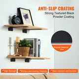 Shower Accessories: VEVOR Shelf Bracket, 21cmL x 10cmW x 4.5cmH 6 Pcs, Heavy Duty Floating Shelf Brackets, Brackets for Shelves, 5mm Thick Matte Black L Shelf Bracket,Steel Shelving Brackets with 72.6 kg Load Capacity