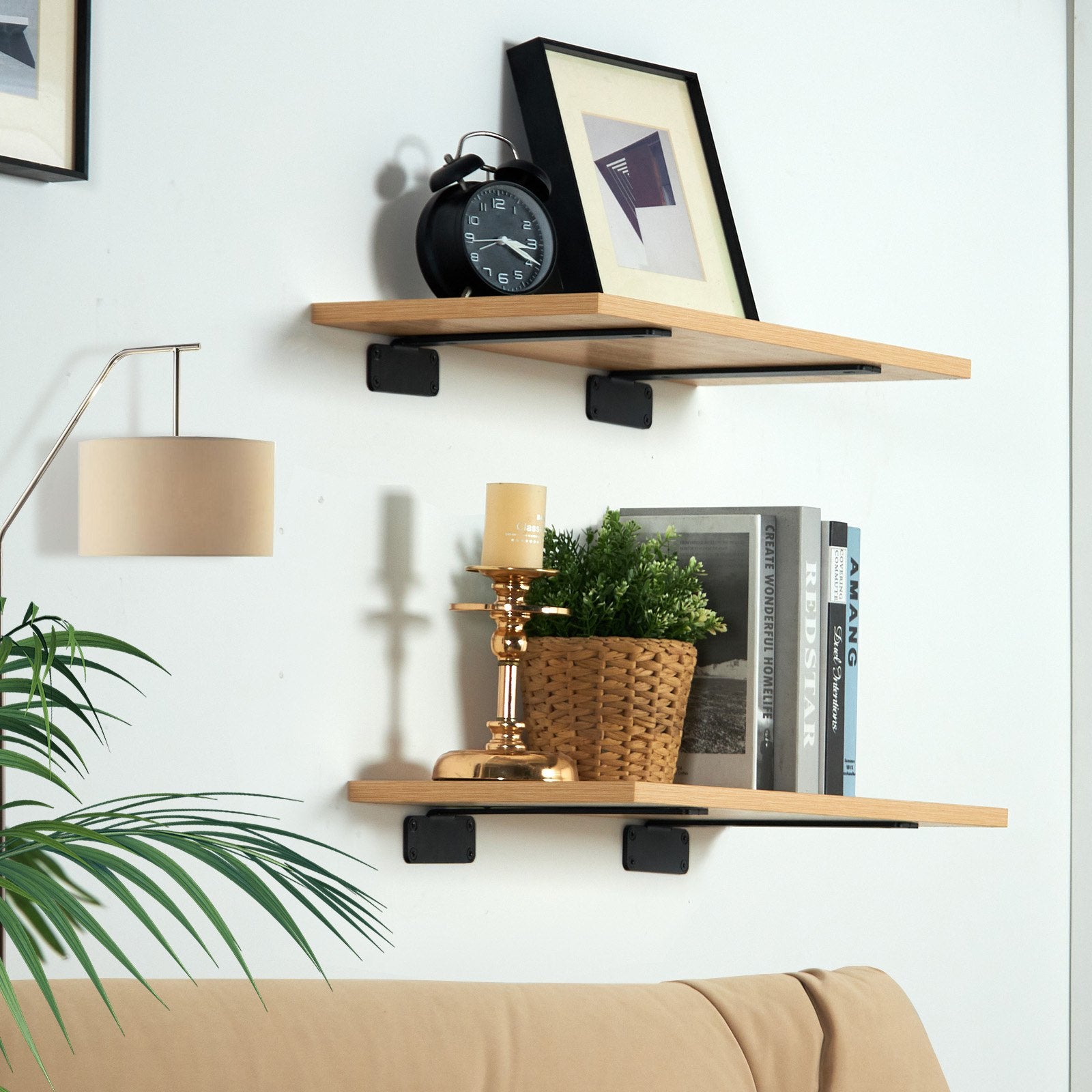 Shower Accessories: VEVOR Shelf Bracket, 21cmL x 10cmW x 4.5cmH 6 Pcs, Heavy Duty Floating Shelf Brackets, Brackets for Shelves, 5mm Thick Matte Black L Shelf Bracket,Steel Shelving Brackets with 72.6 kg Load Capacity