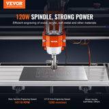 Dining Tables: VEVOR CNC Router Machine, 120W, 3 Axis GRBL Control Wood Engraving Carving Milling Machine Kit, 11.81 x 7.87 x 2.83 in / 300 x 200 x 72 mm Working Area 1200 RPM for Wood Acrylic MDF PVC Plastic Foam