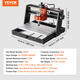 Dining Tables: VEVOR CNC Router Machine, 120W, 3 Axis GRBL Control Wood Engraving Carving Milling Machine Kit, 11.81 x 7.87 x 2.83 in / 300 x 200 x 72 mm Working Area 1200 RPM for Wood Acrylic MDF PVC Plastic Foam