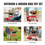 Pretend Play: VEVOR 28 PCS BBQ Grill Playset, Kids Toys Kitchen Playset with Sound & Light, Little Chef Play, Interactive Grill Play Food Cooking Playset Barbecue Toy Grill for Toddlers Boys Girls 3-5 Birthday Gift