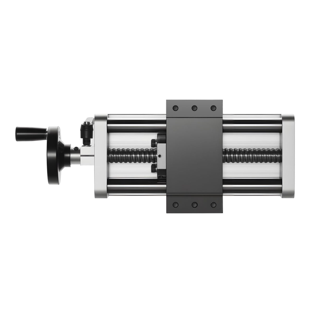 Linear Stage Actuator, 100 mm Effective Stroke, Ball Screw CNC Linear Motion Guide Rail, Double Optical Axis, C7 High-Precision, Bearing Slide Block, Manual Handwheel, for CNC Router X Y Z Axis