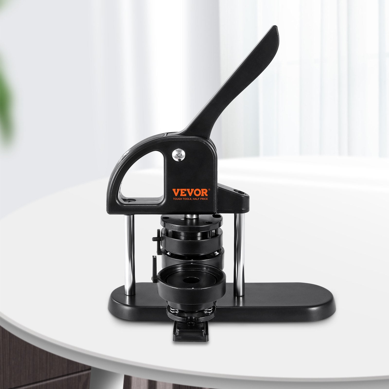 Cutters: VEVOR Button Maker Machine, 1/1.25/2.28 inch(25/32/58mm) 3-in-1 Pin Maker, Installation-Free Badge Punch Press Kit, Button Making Supplies with 300pcs Button Parts, Circle Cutter, Magic Book
