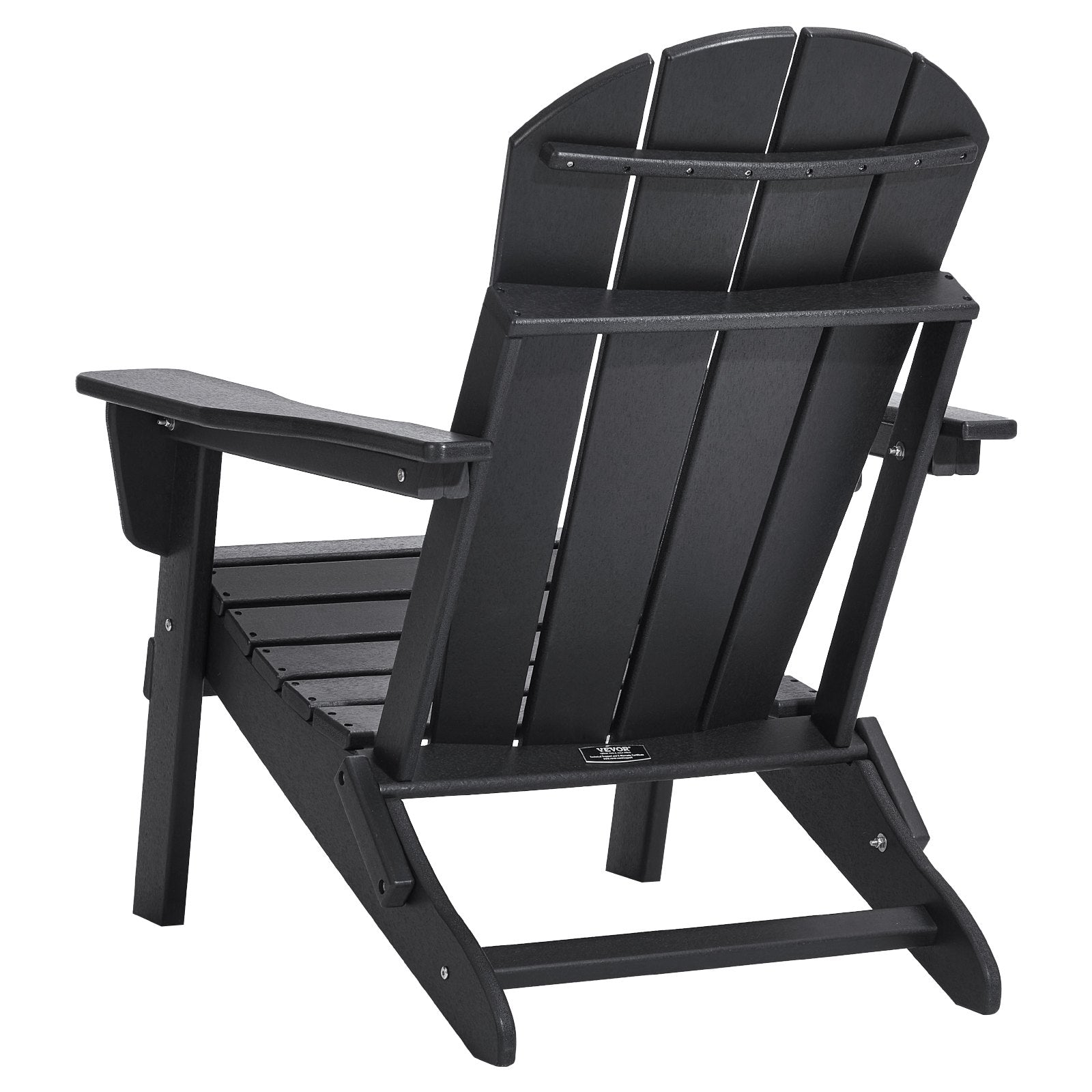 Canopies & Gazebos: VEVOR Adirondack Chair Plastic, Set of 2 All-Weather Portable Folding Fire Pit Chair, Outdoor Adirondack Patio Chair with Cup Holder, with Relaxing Arm Rest Ergonomic, for Garden, Backyard - Black