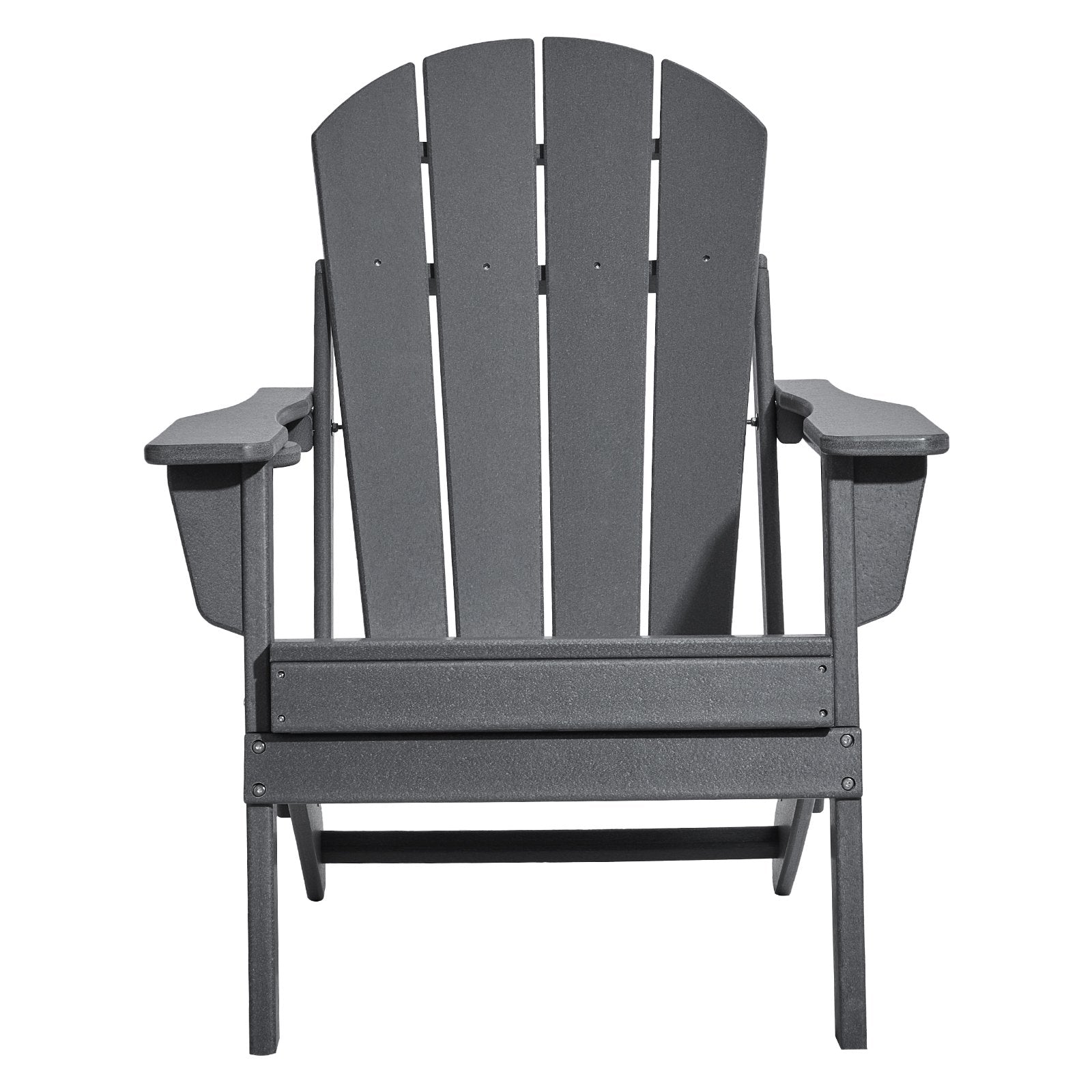 Outdoor Chairs: VEVOR Adirondack Chair Plastic, Set of 2 All-Weather Portable Folding Fire Pit Chair, Outdoor Adirondack Patio Chair with Cup Holder, with Relaxing Arm Rest Ergonomic, for Garden, Backyard - Gray
