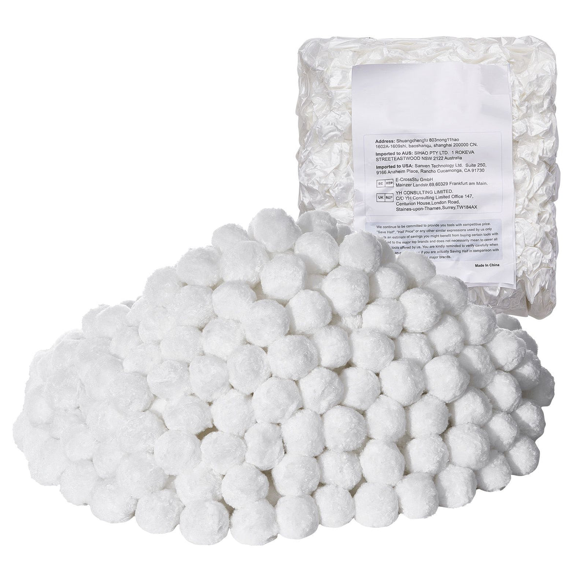 Pool Filter Balls for Sand Filter, 2.1 kg, Filter Balls Replace Pool Filter Sand, Reusable Polyester Fiber Filter Media Balls with Wash Bag, for Swimming Pool Above Ground Pool Aquarium Tank