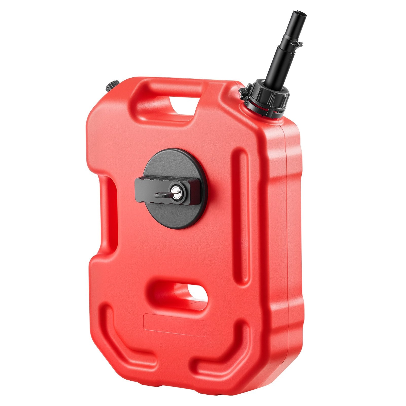 Lubricants: VEVOR Fuel Container, 10 L, Gas Can with Spout and Lockable Bracket, 15 L/min Max Flow Rate, Secure & Leak-proof, Portable Flat Fluid Container for Most Cars Motorcycle ATV UTV, Red