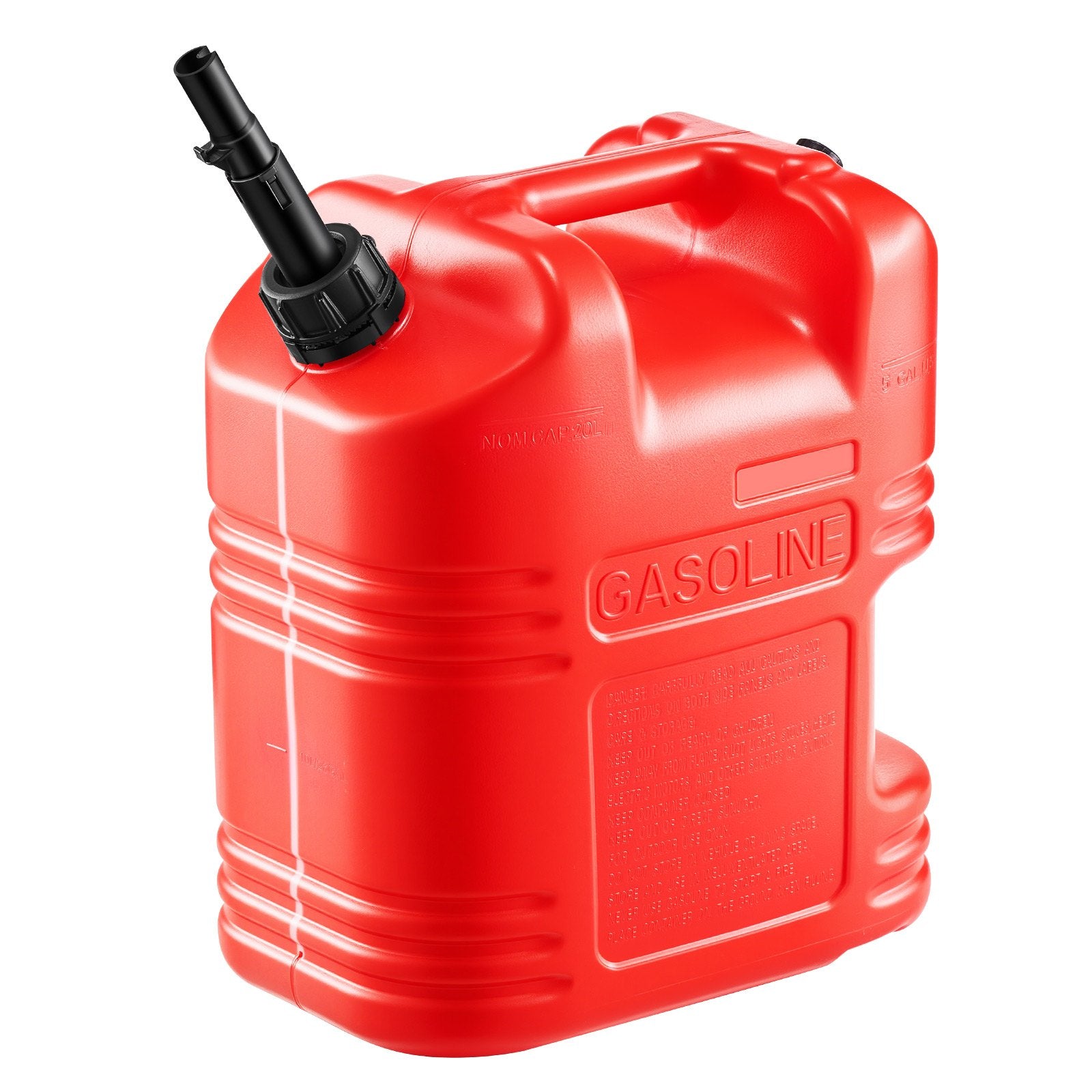 Lubricants: VEVOR Fuel Container, 19 L, Gas Tank with Spout & Clear Scale, 15 L/min Max Flow Rate, Secure & Leak-proof, Portable Flat Fluid Container for Most Cars Motorcycle ATV UTV, Red, 1 Pack