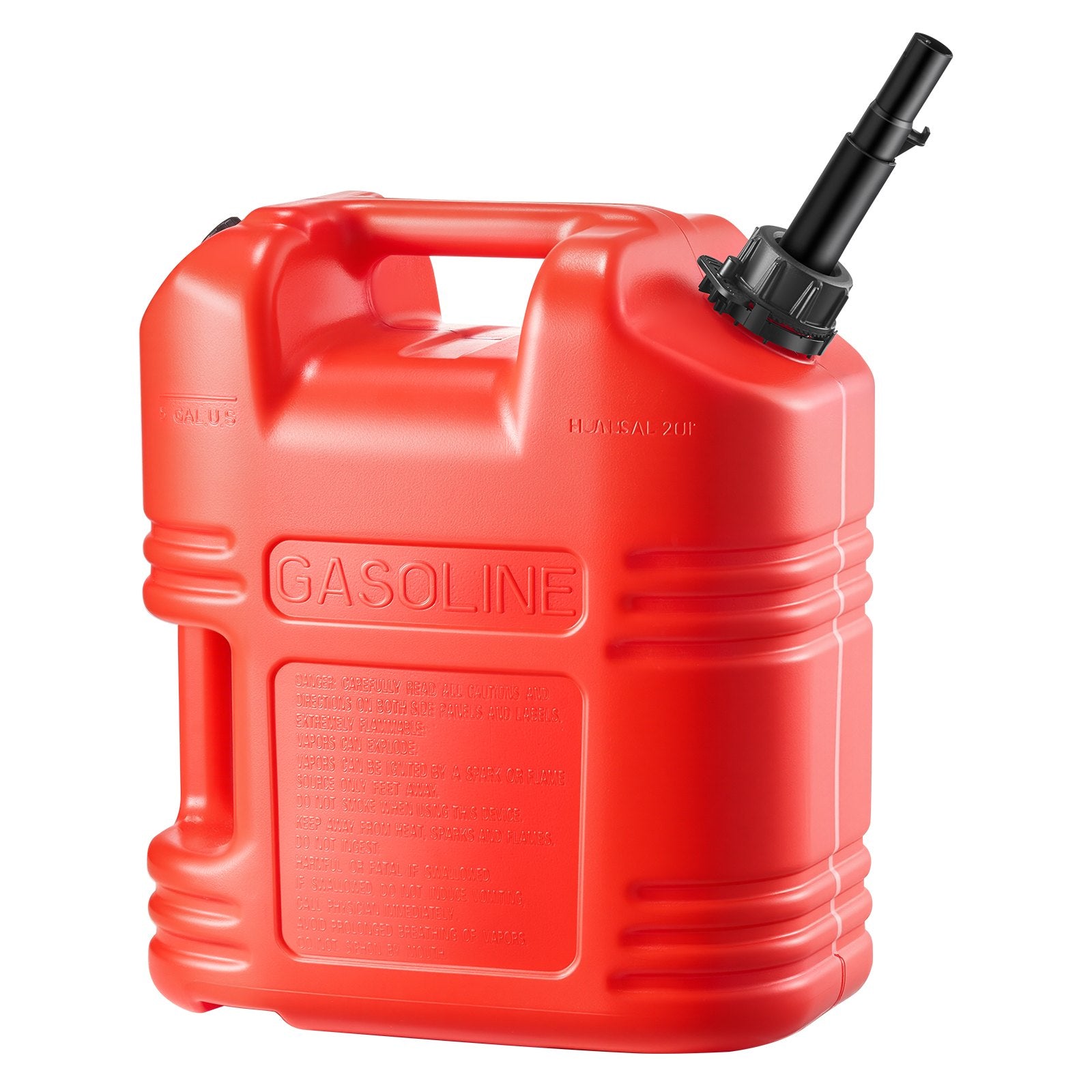 Lubricants: VEVOR Fuel Container, 19 L, Gas Tank with Spout & Clear Scale, 15 L/min Max Flow Rate, Secure & Leak-proof, Portable Flat Fluid Container for Most Cars Motorcycle ATV UTV, Red, 1 Pack