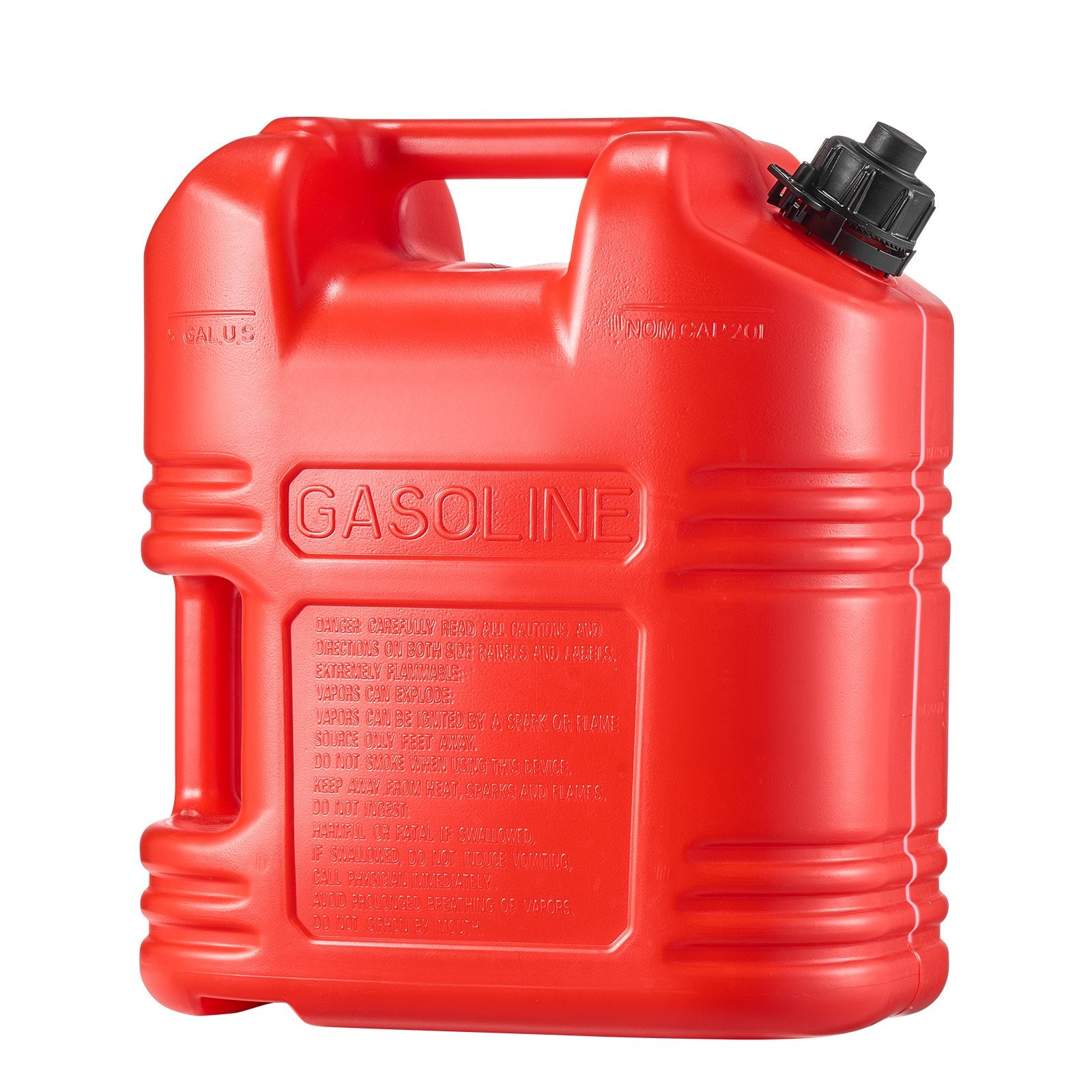 Lubricants: VEVOR Fuel Container, 19 L, Gas Tank with Spout & Clear Scale, 15 L/min Max Flow Rate, Secure & Leak-proof, Portable Flat Fluid Container for Most Cars Motorcycle ATV UTV, Red, 1 Pack