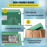 Jewellery Cleaners: VEVOR Ultrasonic Cleaner Ultrasound Cleaning Machine 500ML Green for Jewelry