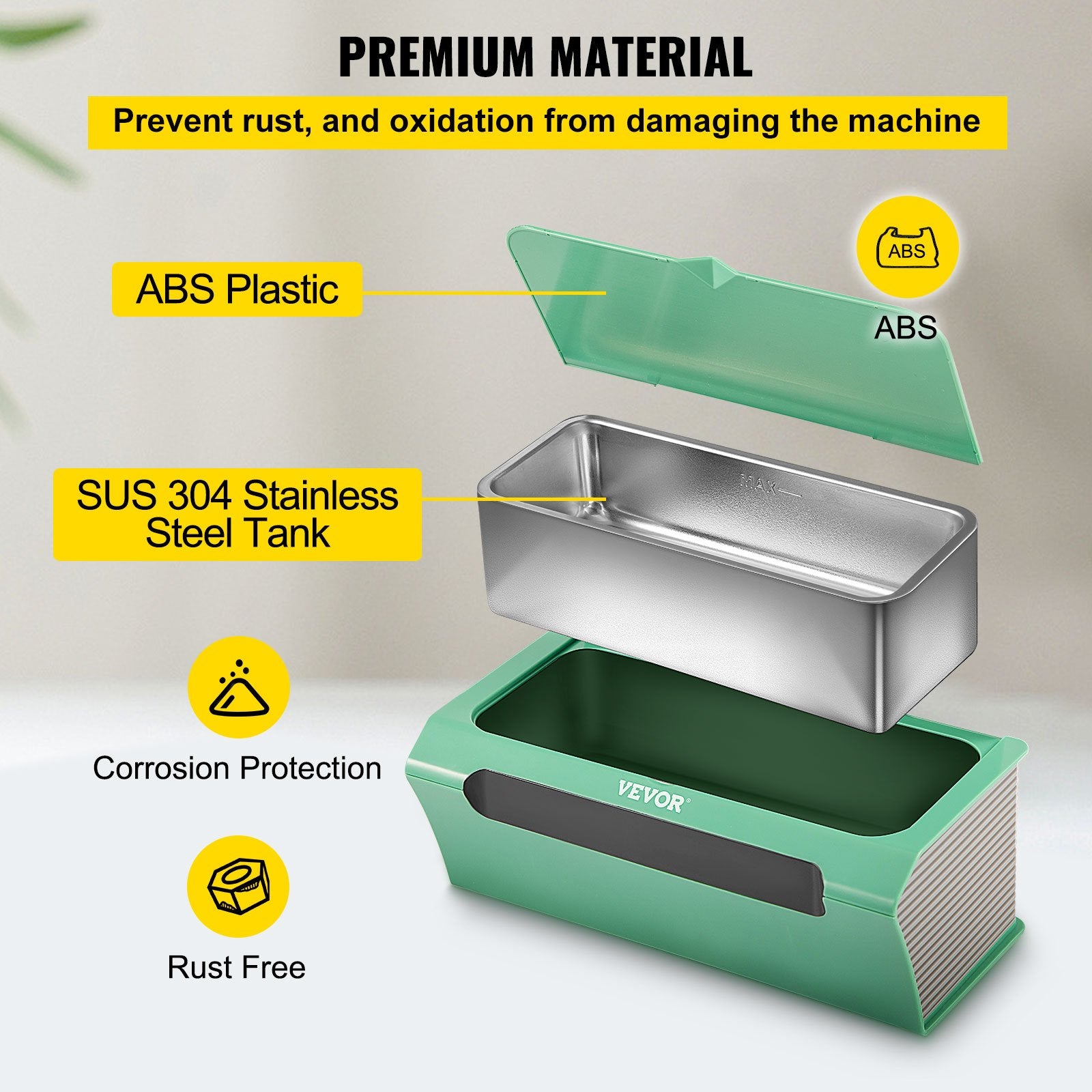 Jewellery Cleaners: VEVOR Ultrasonic Cleaner Ultrasound Cleaning Machine 500ML Green for Jewelry