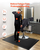 Makeup Organisation & Storage: VEVOR Salon Mat for Hair Stylist, 1525 x 915 mm Rectangle Salon Chair Mat Anti Fatigue, 23mm Thickened PVC + PU Barber Shop Floor Mat with Round Cut Out, Anti-Trip Beveled Edges & Non-slip Bottom