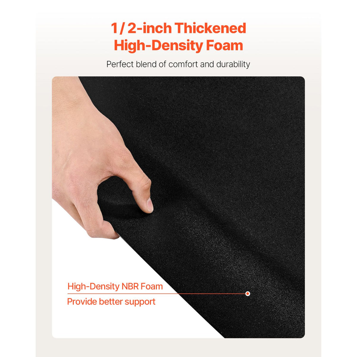 Salon Mat for Hair Stylist, 1225 x 1505 mm Hexagon Salon Chair Mat Anti Fatigue, 13mm Thickened Barber Shop Floor Mat with Round Cut Out, Easy-to-Clean PVC Surface & Anti-Trip Beveled Edges