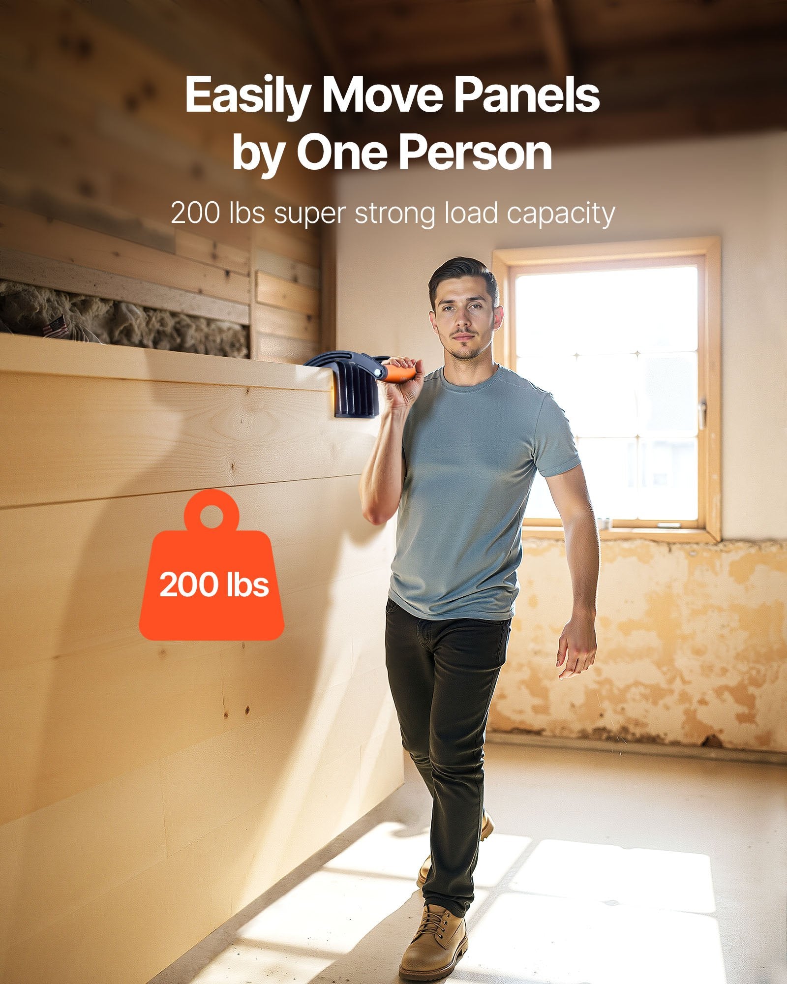 Kitchen & Bathroom DIY: VEVOR Plywood Carrier 90.7 kg Drywall Carrying Tool for 0-25.4 mm Thickness