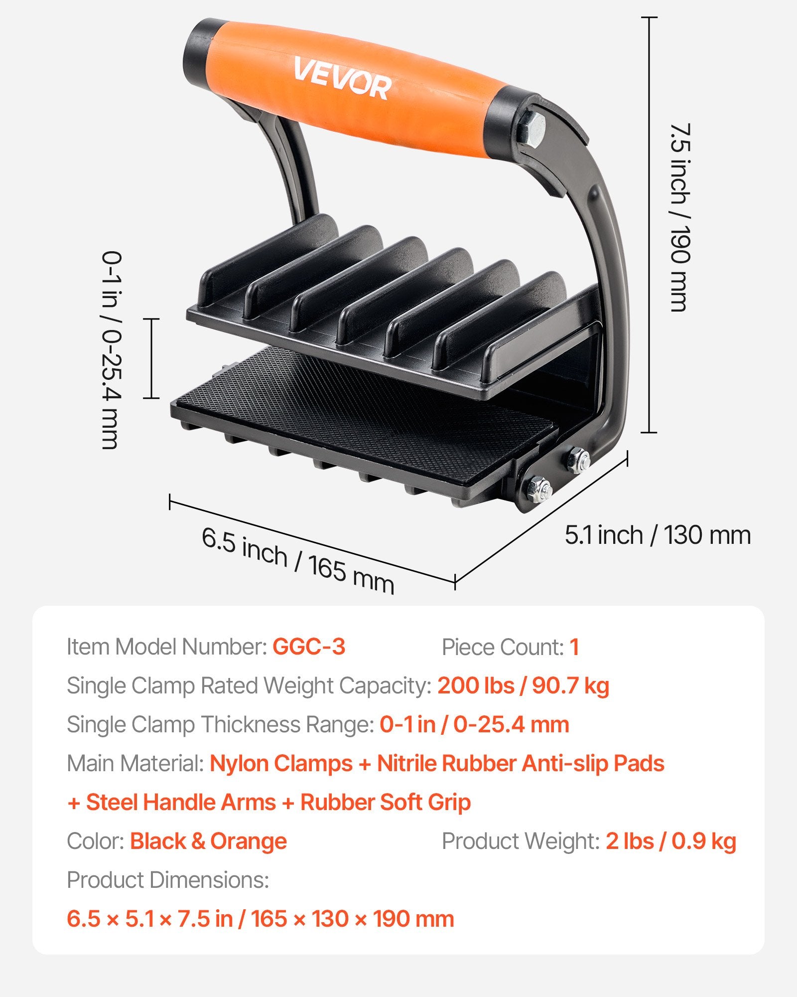 Kitchen & Bathroom DIY: VEVOR Plywood Carrier 90.7 kg Drywall Carrying Tool for 0-25.4 mm Thickness