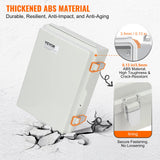 Automotive Repair & Speciality Tools: VEVOR Outdoor Electrical Junction Box, 430 x 330 x 180 mm, ABS Plastic Electrical Enclosure Box with Hinged Cover Stainless Steel Latch, IP67 Dustproof Waterproof for Outdoor Electrical Projects, 17 x 13 x 7 inch
