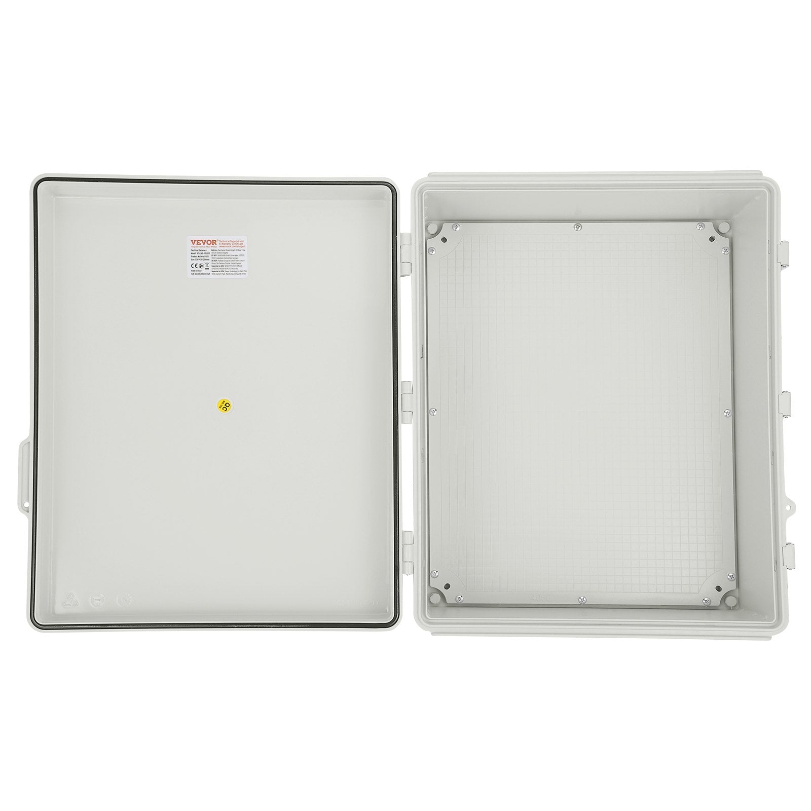 Automotive Repair & Speciality Tools: VEVOR Outdoor Electrical Junction Box, 530 x 430 x 200 mm, ABS Plastic Electrical Enclosure Box with Hinged Cover Stainless Steel Latch, IP67 Dustproof Waterproof for Outdoor Electrical Projects, 21 x 17 x 8 inch