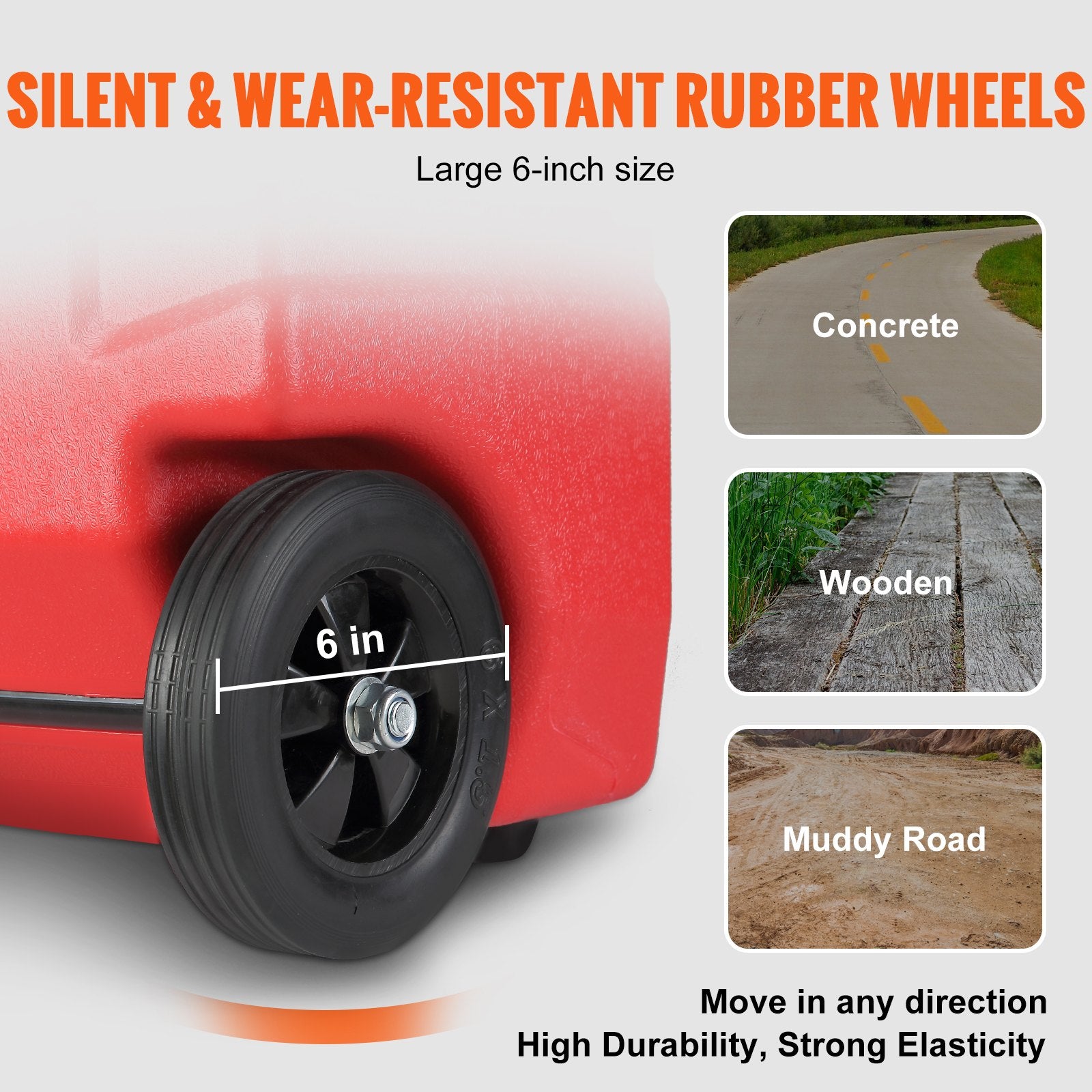 Fuel & Exhaust: VEVOR 60.57L Fuel Caddy, 7.8 L/min, Portable Gas Storage Tank Container with Hand Pump Rubber Wheels, Fuel Transfer Storage Tank for Gasoline Diesel Machine Oil Car Mowers Tractor Boat Motorcycle