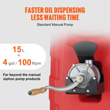 Fuel & Exhaust: VEVOR 60.57L Fuel Caddy, 7.8 L/min, Portable Gas Storage Tank Container with Hand Pump Rubber Wheels, Fuel Transfer Storage Tank for Gasoline Diesel Machine Oil Car Mowers Tractor Boat Motorcycle