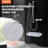 Cat & Dog Flaps: VEVOR Urea-formaldehyde Folding Shower Seat, 13.6'' x 12.8'' Unfolded, Wall Mounted Fold Up Shower Bench with 450 lbs Load Capacity, Space Saving Fold Down Shower Chair for Seniors Children Adults