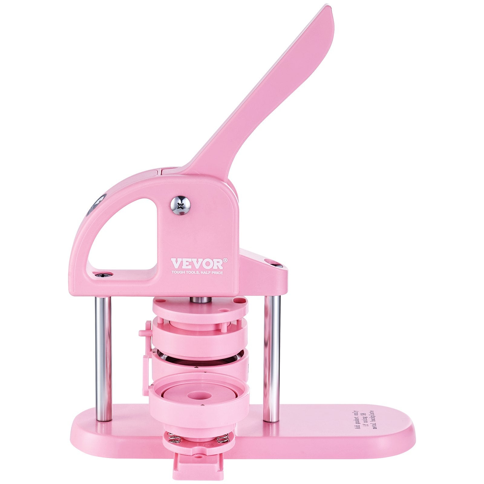 Gardening Tools: VEVOR Button Maker, 1/1.25/2.28 inch(25/32/58mm) 3-IN-1 Pin Maker, 300pcs Button Parts, Button Maker Machine with Panda Magic Book, Ergonomic Arc Handle Punch Press Kit, For Children DIY Gifts, Pink