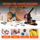 Hand Tools: VEVOR Button Maker Machine, 2.28 inch/58mm Pin Maker, Installation-Free Badge Punch Press Kit, Children DIY Gifts Button Making Supplies with 100pcs Button Parts, Circle Cutter, Magic Book