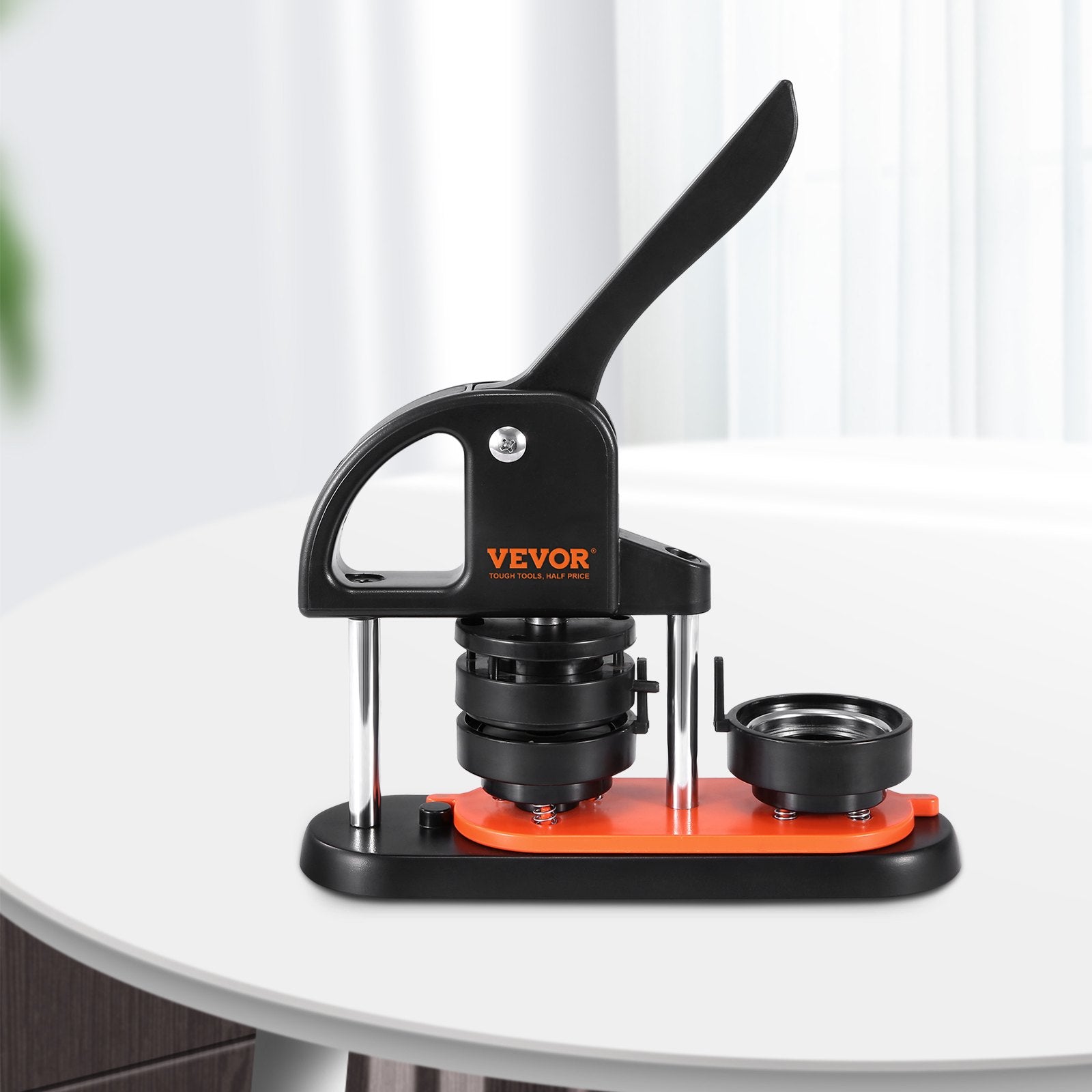 Hand Tools: VEVOR Button Maker Machine, 2.28 inch/58mm Pin Maker, Installation-Free Badge Punch Press Kit, Children DIY Gifts Button Making Supplies with 100pcs Button Parts, Circle Cutter, Magic Book