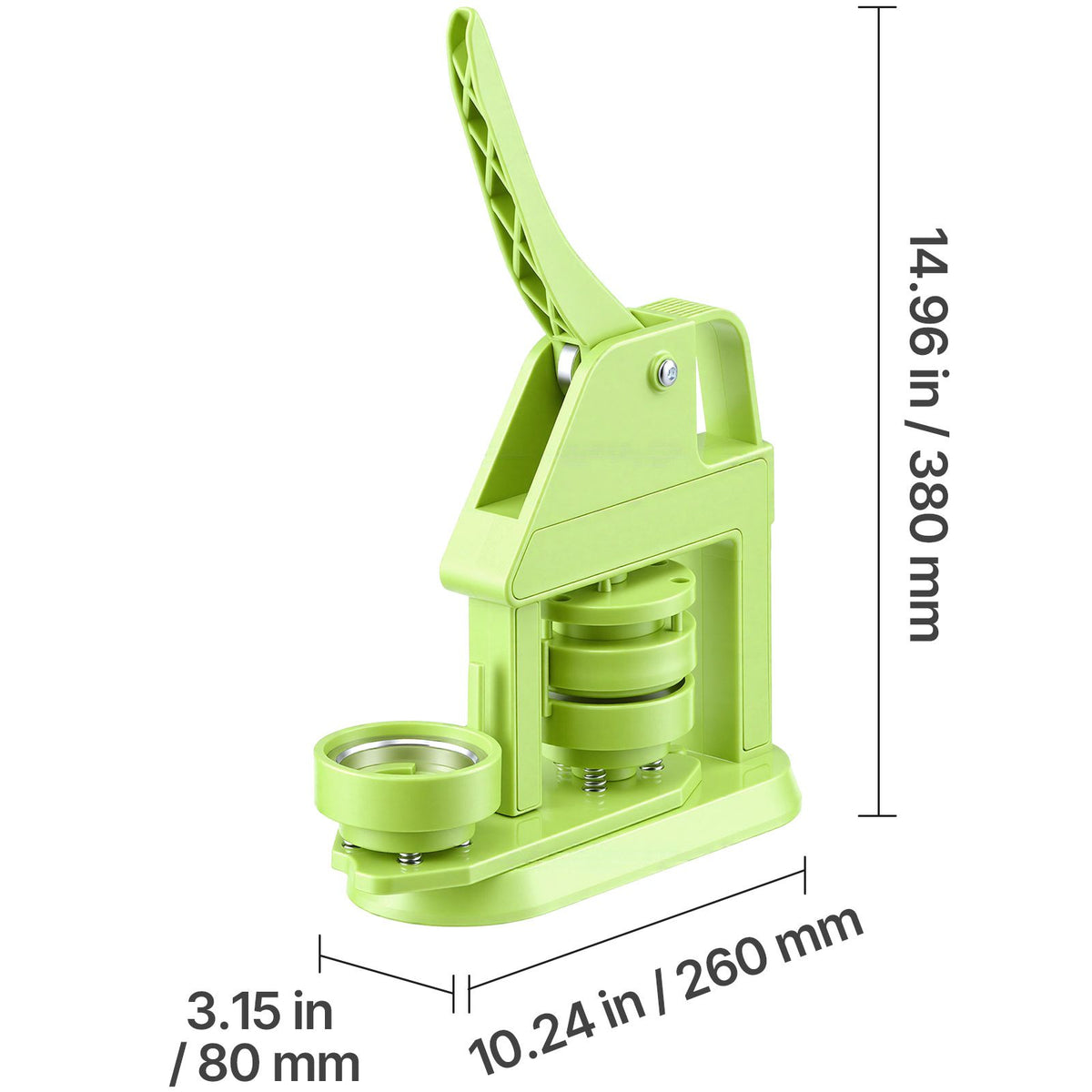 Button Maker Machine, 58 mm, Plastic Pin Maker with 100pcs Button Parts, Mr. Panda Magic Book, Circle Cutter and Hex Wrenches, Reinforced Ergonomic Handle, for DIY Badges, Personalized Pins