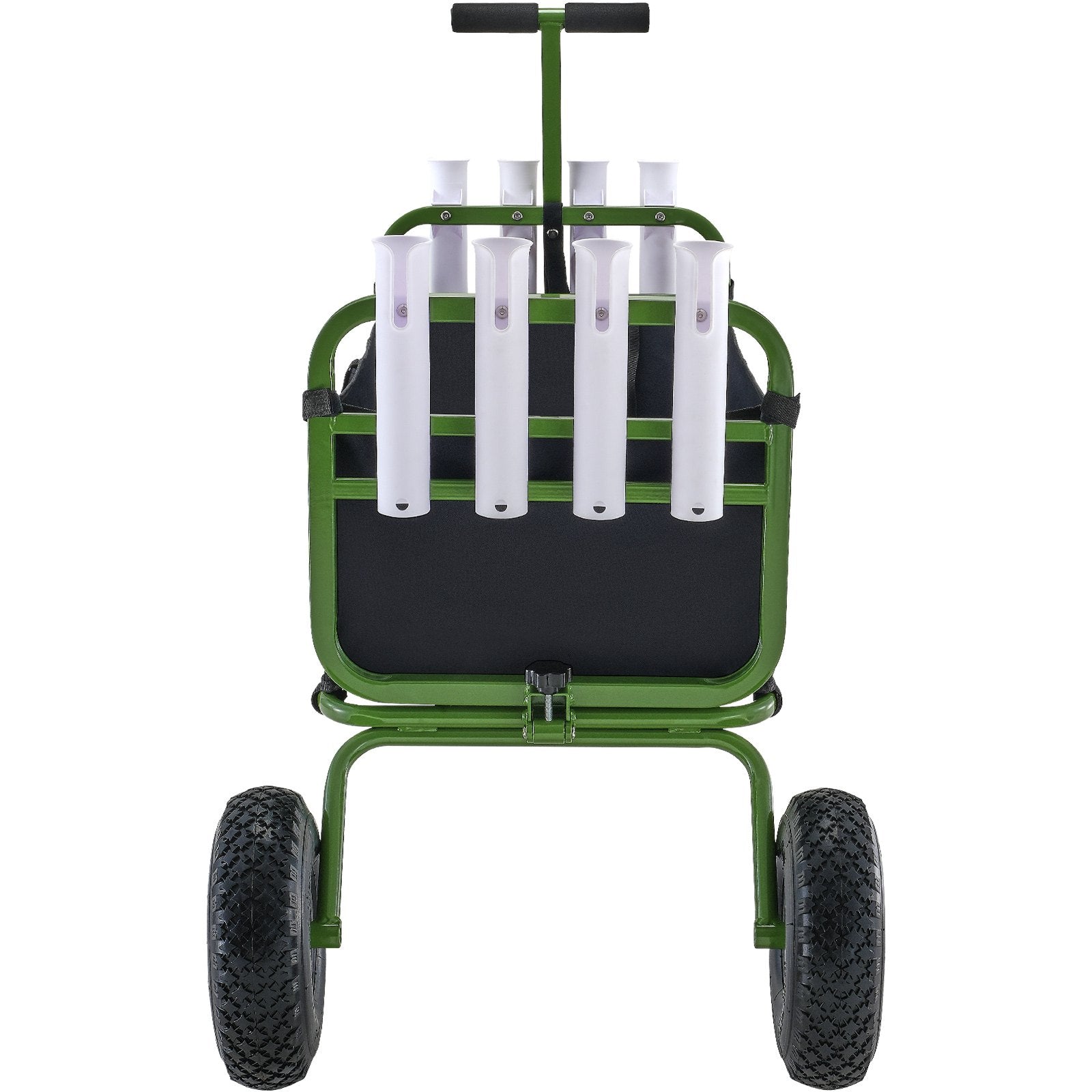 Kitchen & Dining Trolleys: VEVOR Beach Fishing Cart, 136kg Load Capacity, Foldable Fish and Marine Cart with Four 280mm Big Wheels Rubber Balloon Tires, Heavy-Duty Steel Pier Wagon Trolley with 8 Rod Holders for Picnic